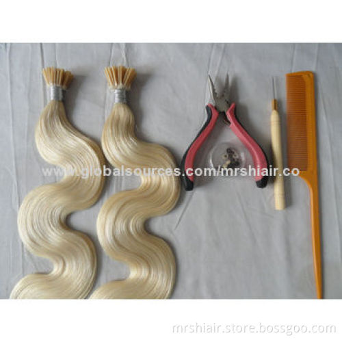 24-Inch European Blond Color Keratin Hair Extensions
